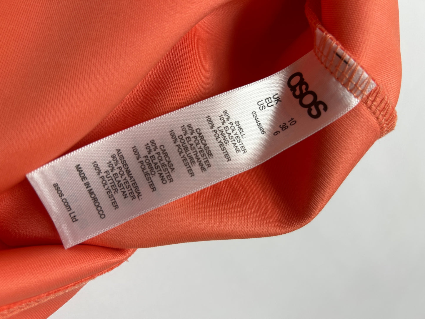 Asos DESIGN Dress 38 Coral