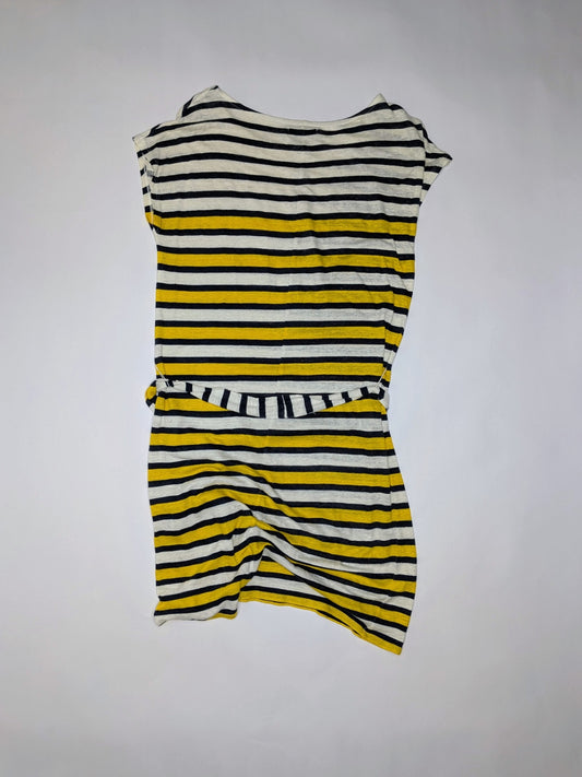 Petit Bateau Dress S Black, White, and Yellow