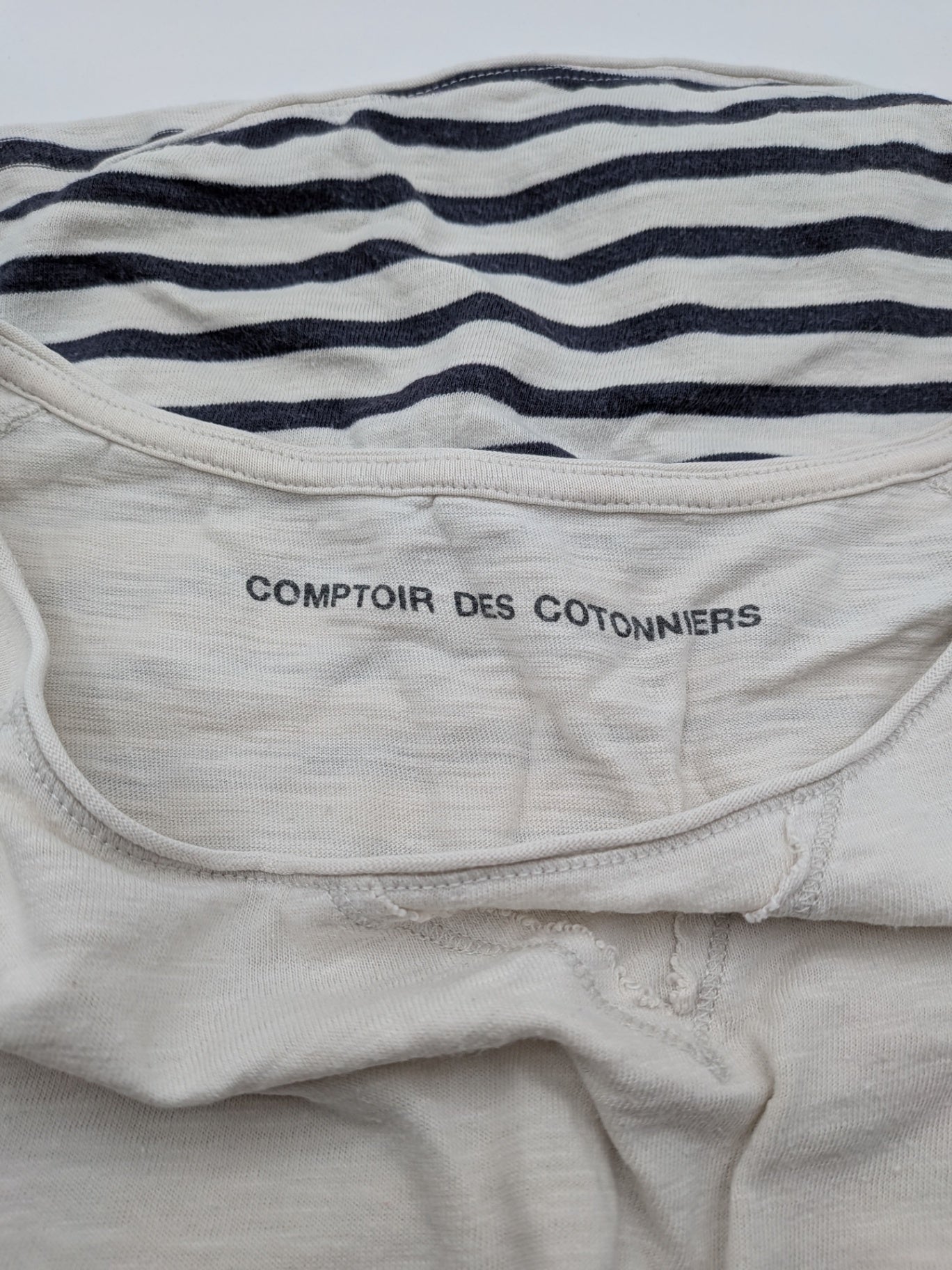 Comptoir des Cotonniers Shirt S Grey and White