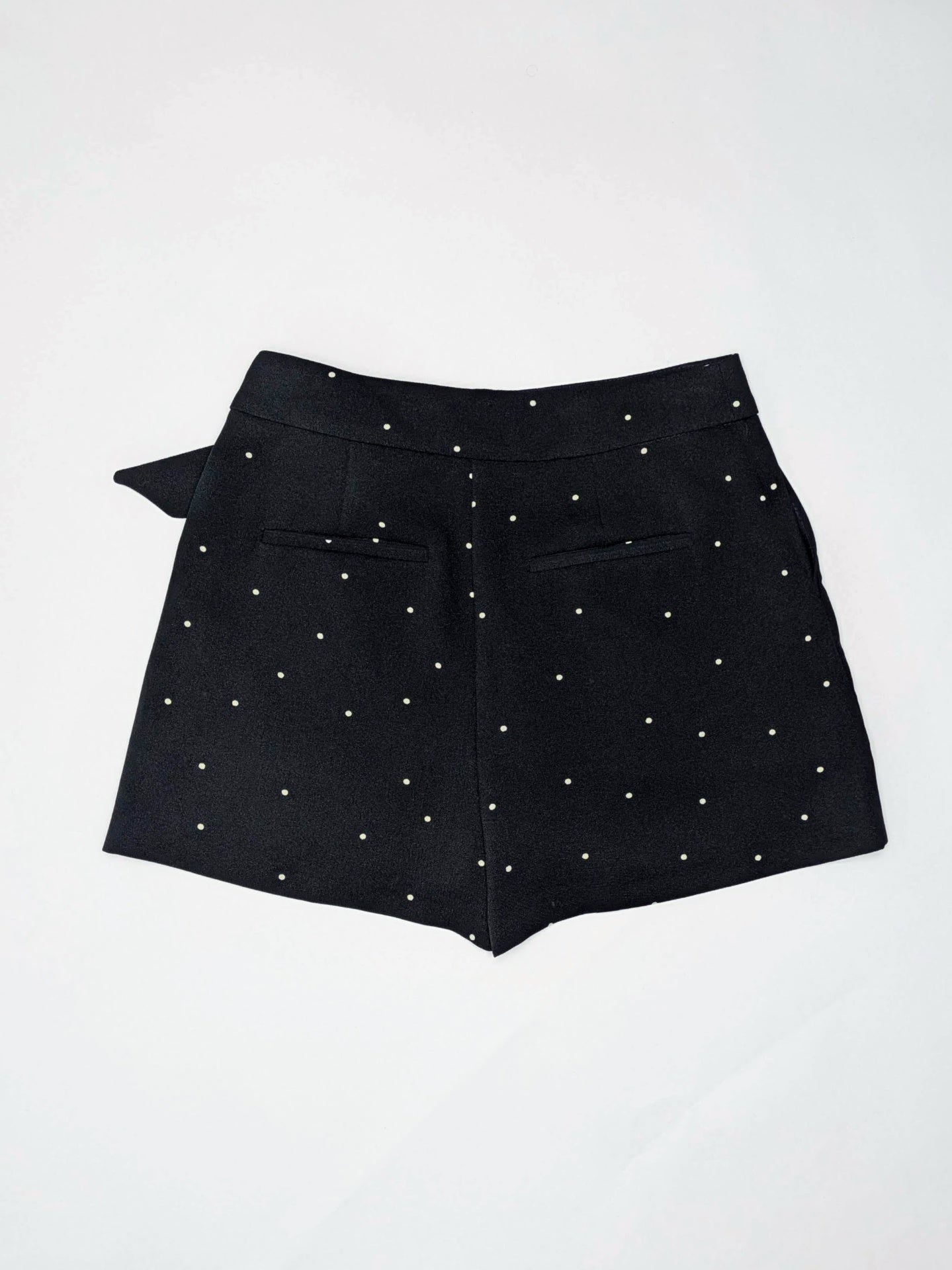 Zara Basic Shorts S Dark blue with white polka dots