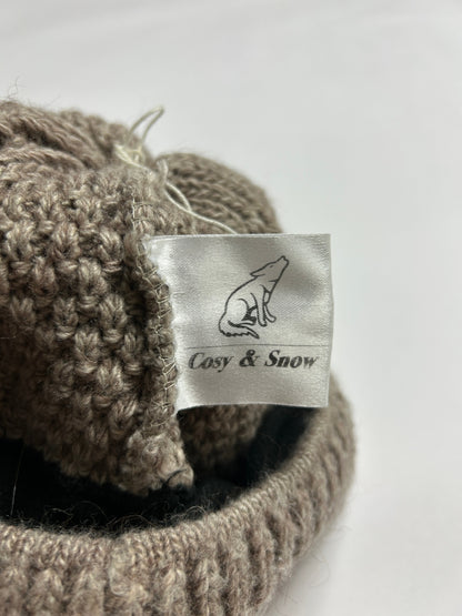 Cozy & Snow Beanie One Size Brown
