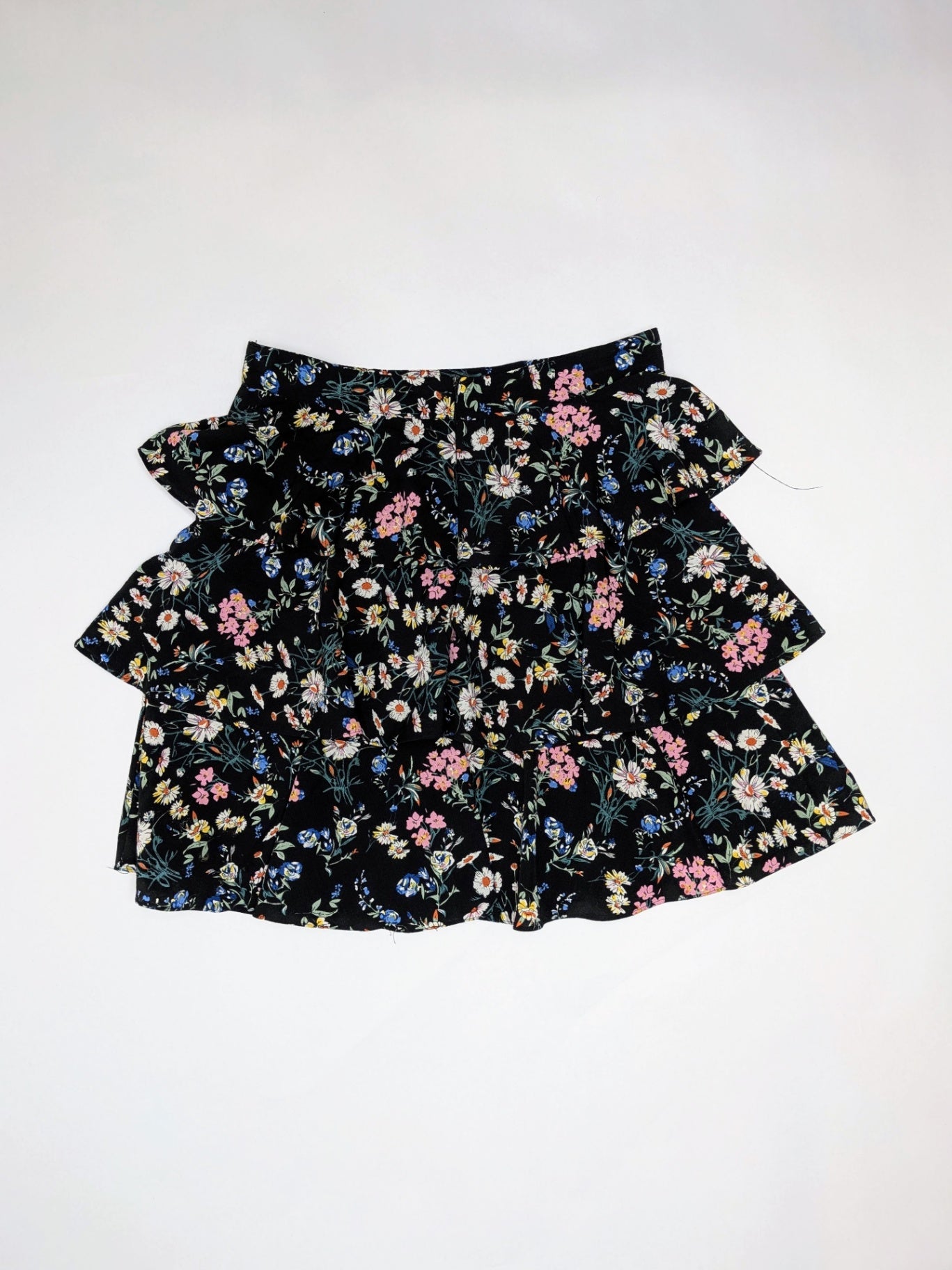Loavies Skirt L Black with multicolored floral print