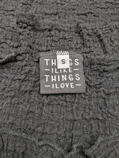 Things I Like Things I Love Tank Top S Black