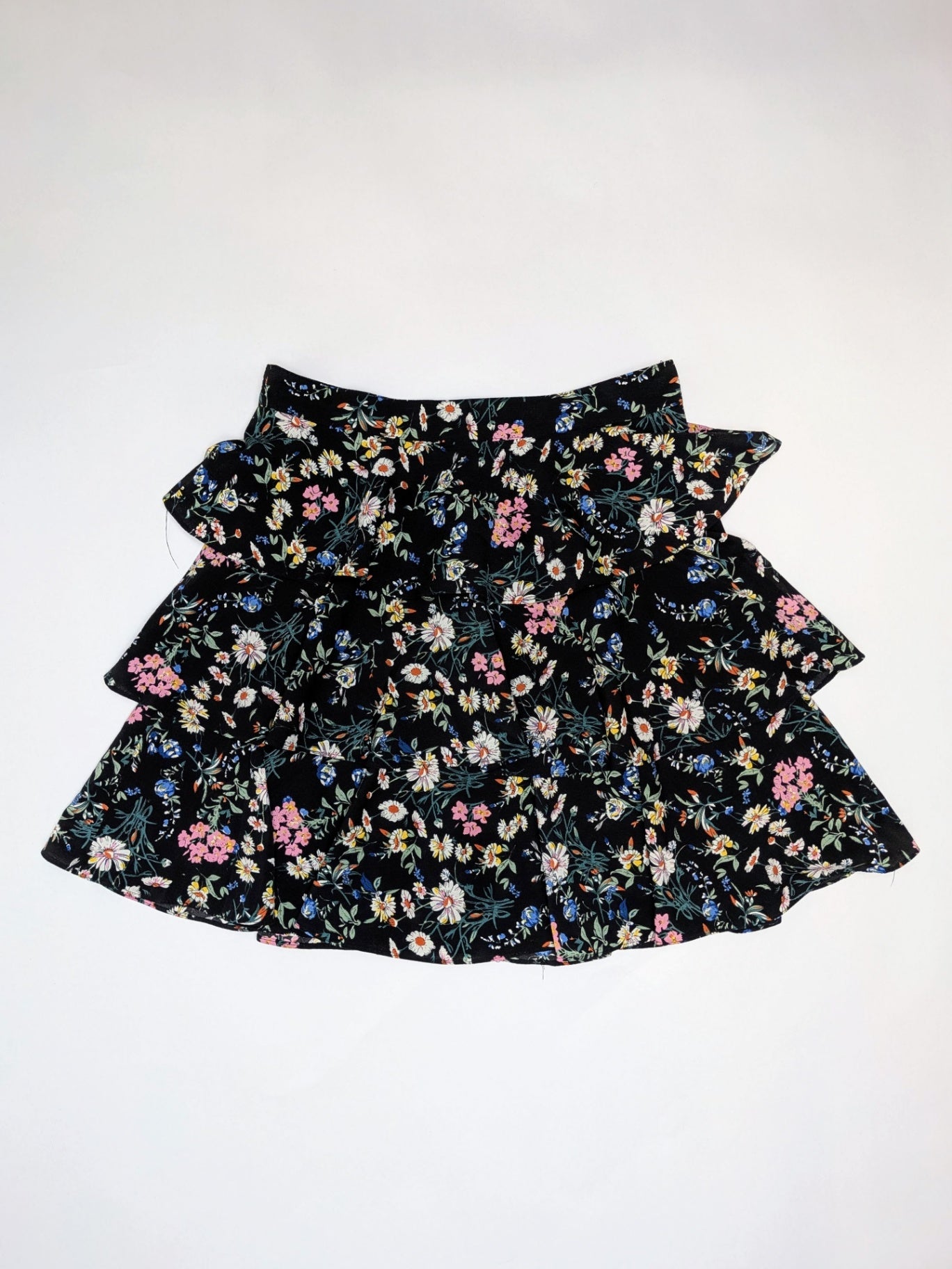 Loavies Skirt L Black with multicolored floral print