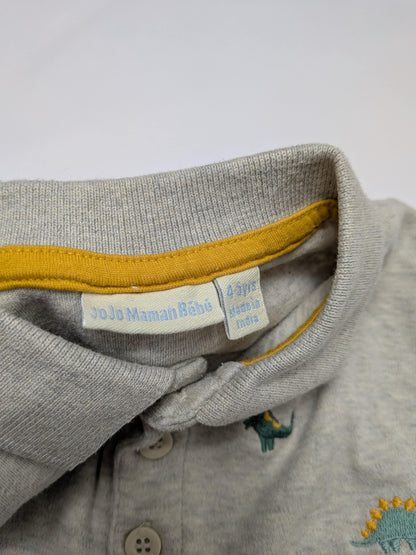JoJo Maman Bébé Polo Shirt 4-5 Gray