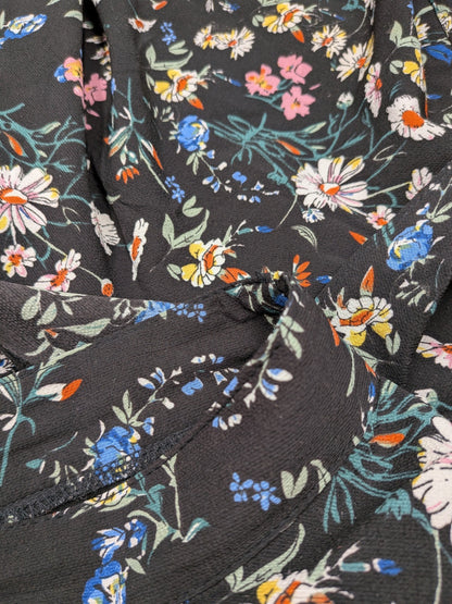 Loavies Skirt L Black with multicolored floral print