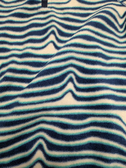Craghoppers Fleece Jacket 128 Navy blue, white, and teal stripes
