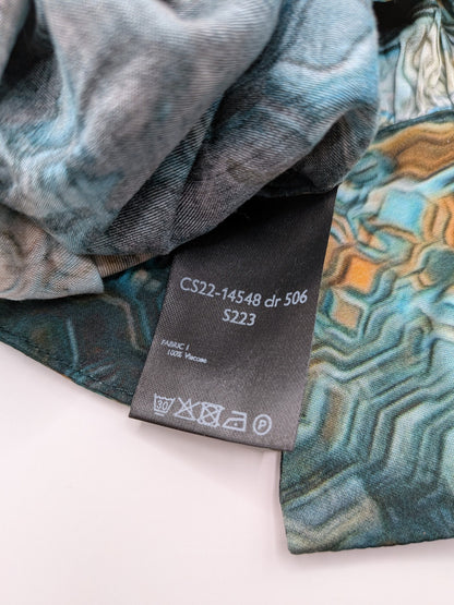 Claudia Sträter Blouse Multicolor (blue, teal, beige, black, and orange)
