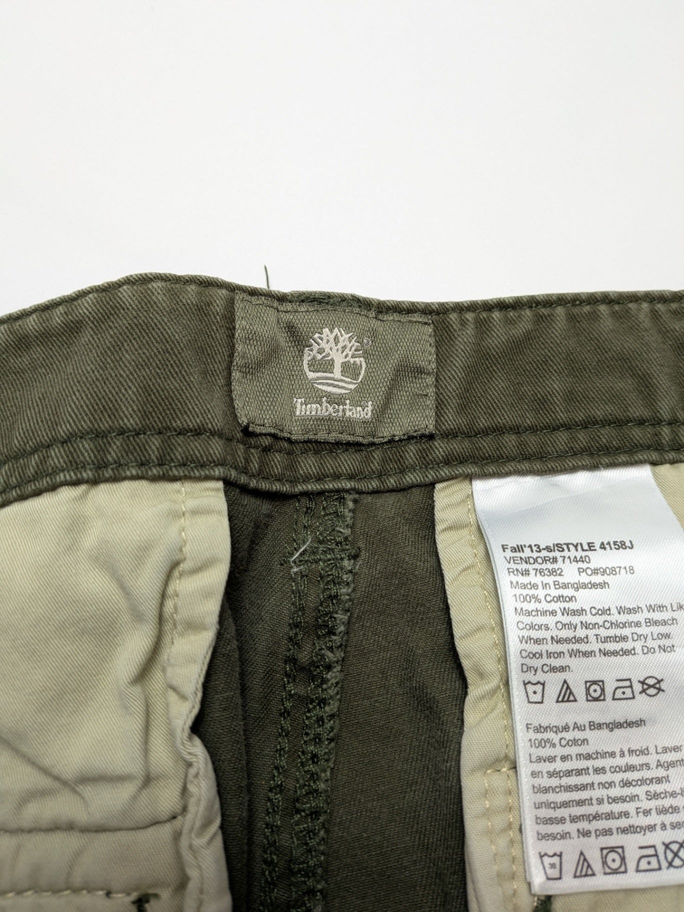 Timberland Pants 36 Olive Green
