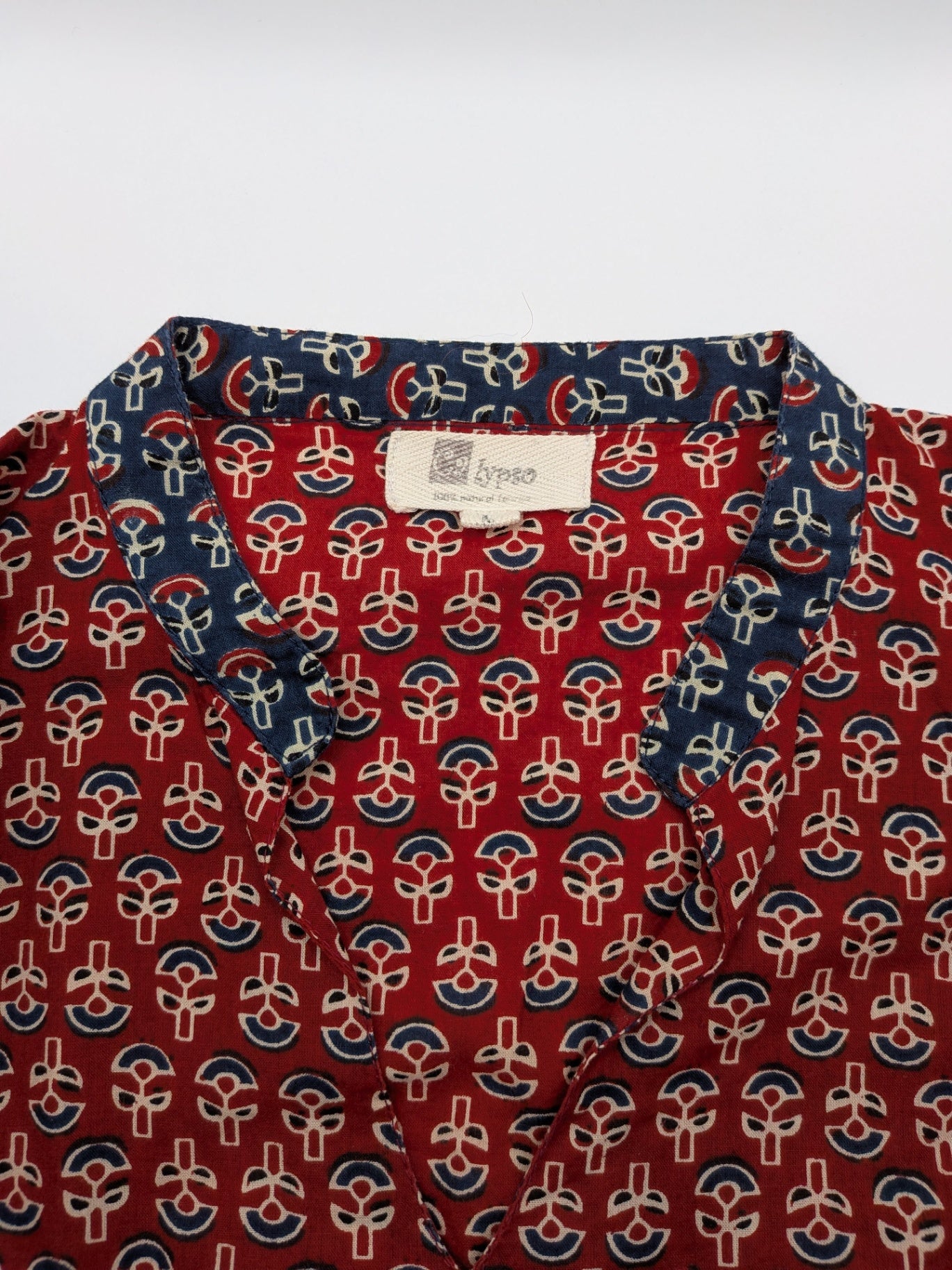 Calypso Shirt 1 Red and Navy Blue