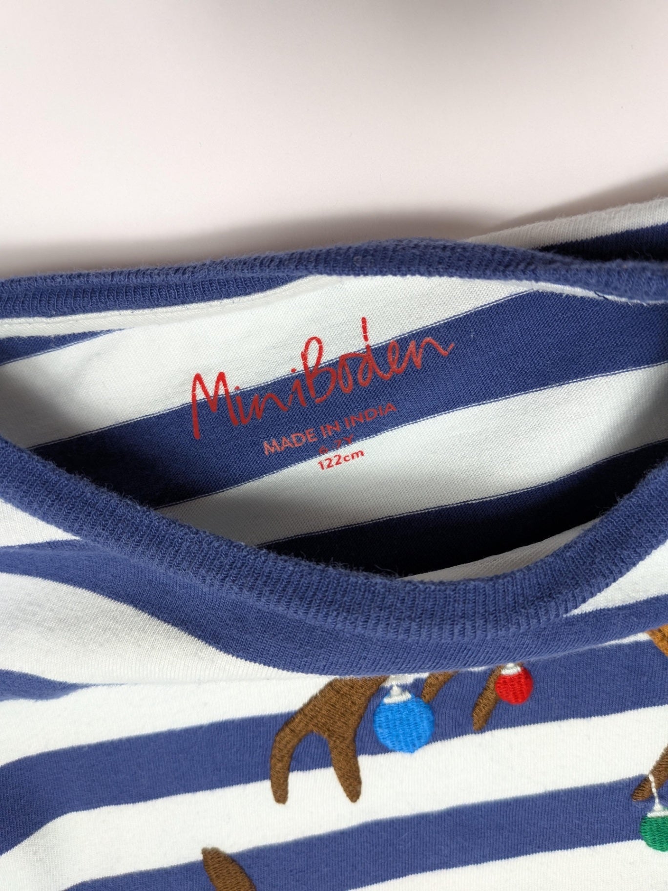 Miniboden Long Sleeve T-Shirt 122 Blue and white