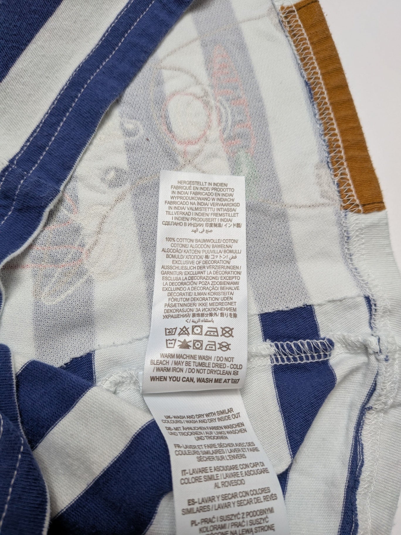 Miniboden Long Sleeve T-Shirt 122 Blue and white
