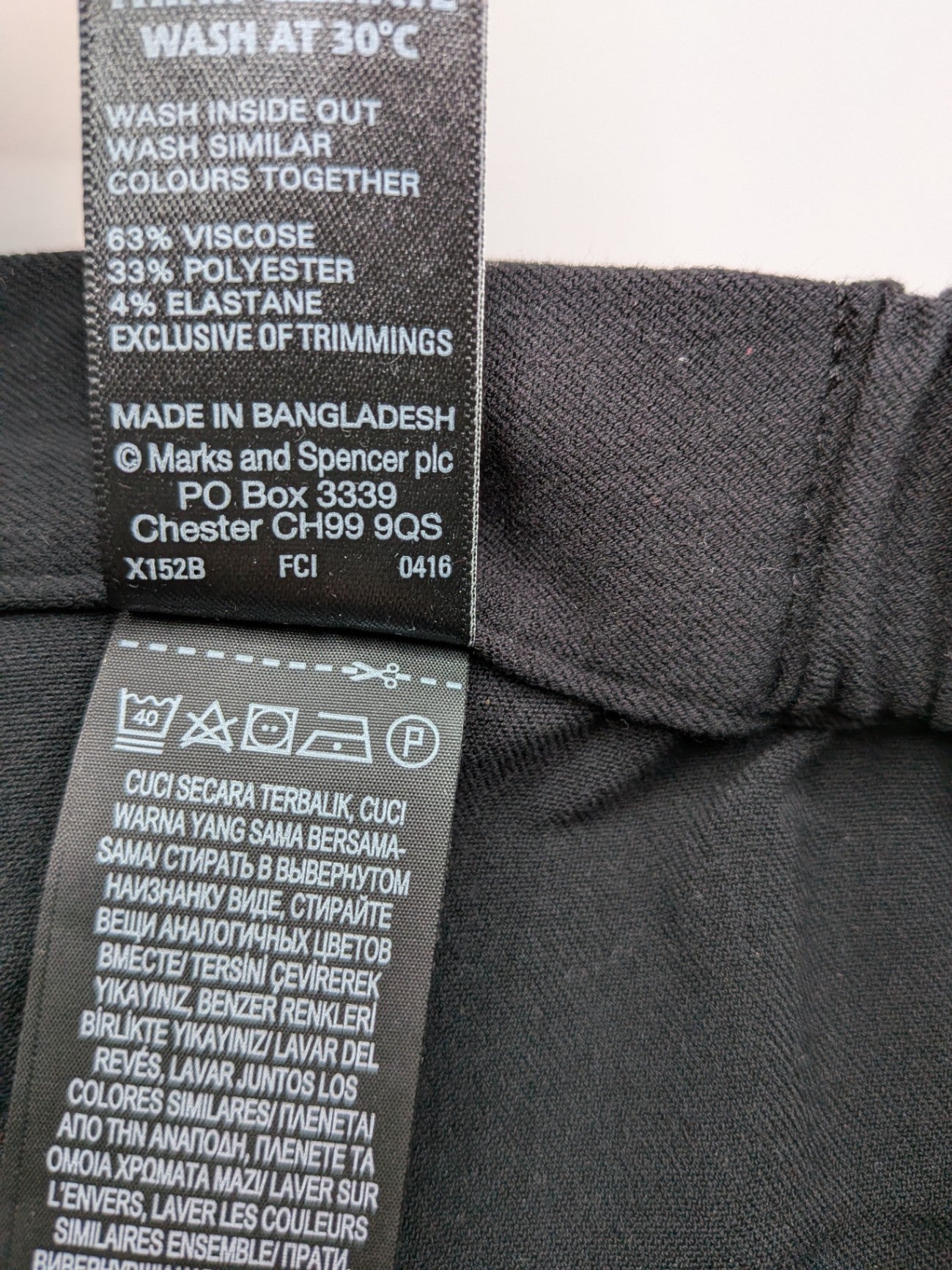 Marks and Spencer (M&S) Trousers 38 Black