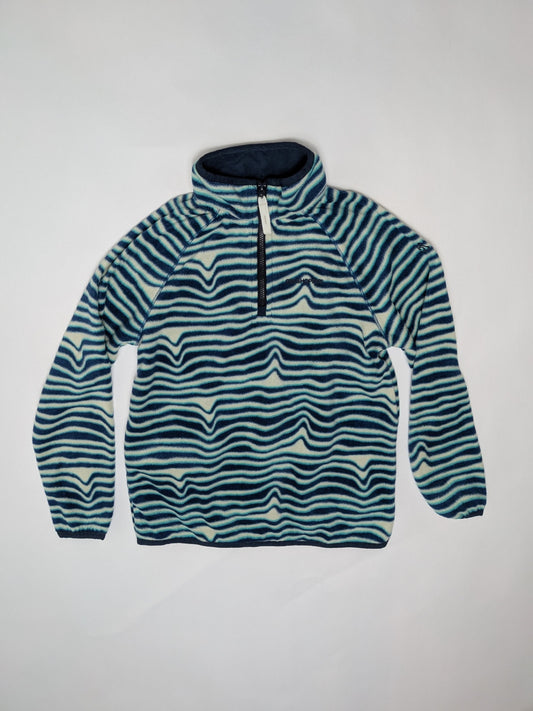 Craghoppers Fleece Jacket 128 Navy blue, white, and teal stripes