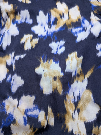 Atmosphere Jumpsuit 32 Navy blue with white and khaki pattern