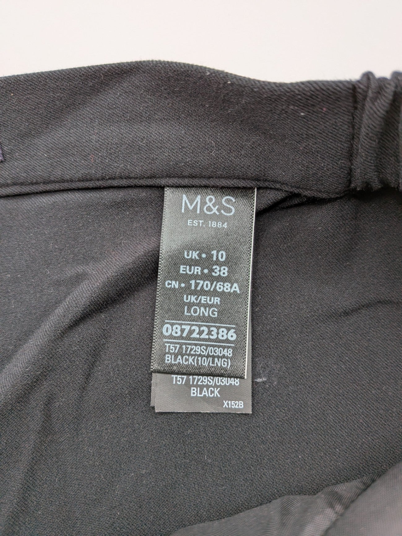 Marks and Spencer (M&S) Trousers 38 Black