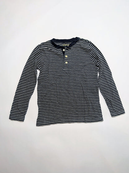 Crewcuts Long Sleeve T-Shirt 6-7 Grey and Navy Blue