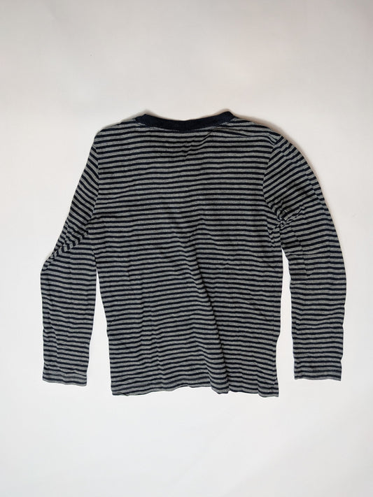 Crewcuts Long Sleeve T-Shirt 6-7 Grey and Navy Blue
