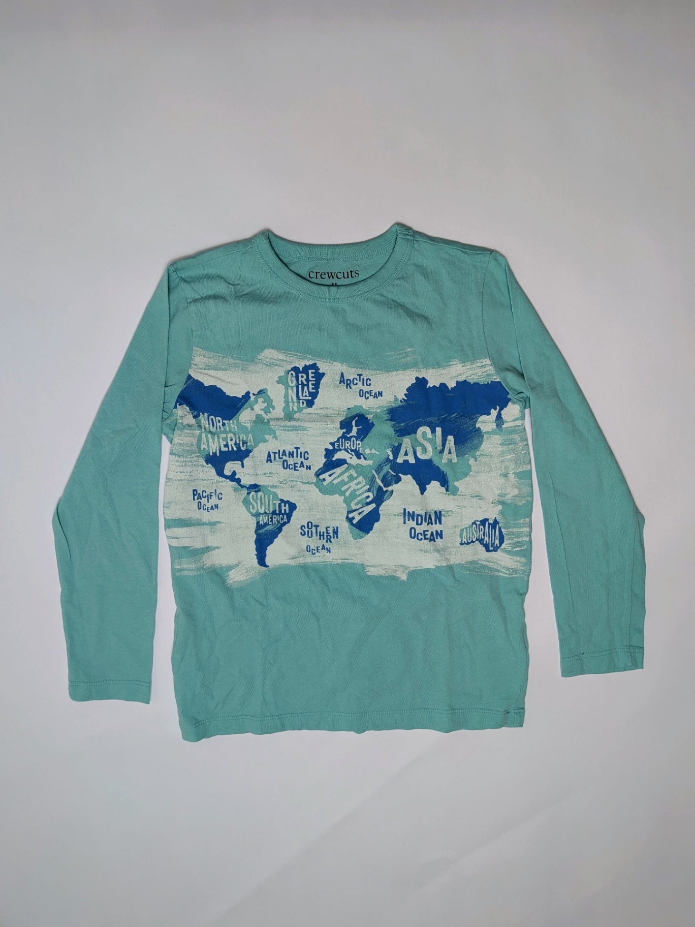 J.Crew Long Sleeve T-Shirt 6-7 Light Blue/Seafoam Green