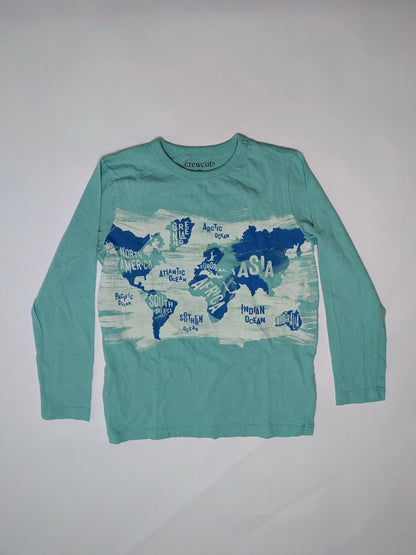 J.Crew Long Sleeve T-Shirt 6-7 Light Blue/Seafoam Green