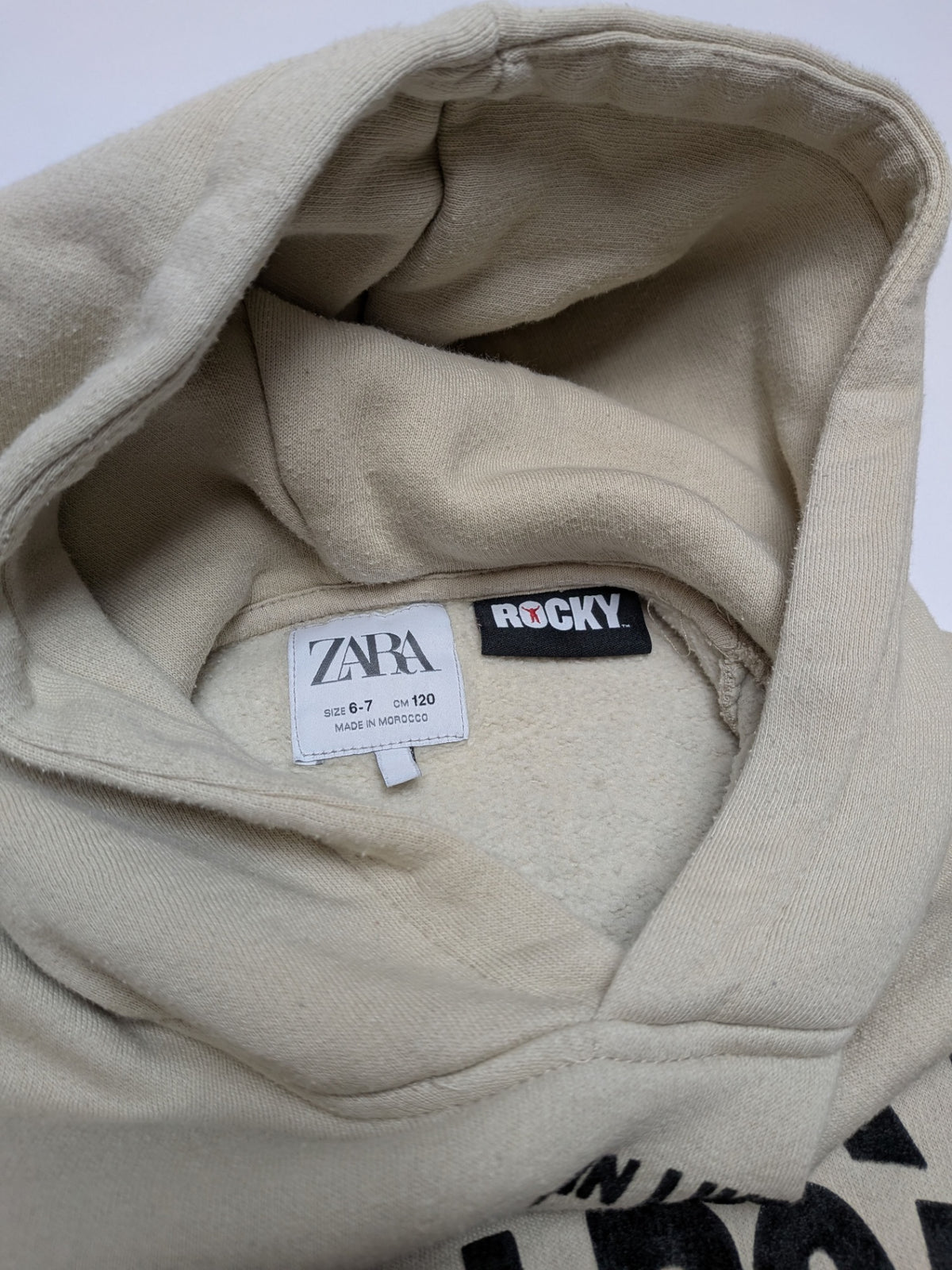 Zara Hoodie 6-7 Beige