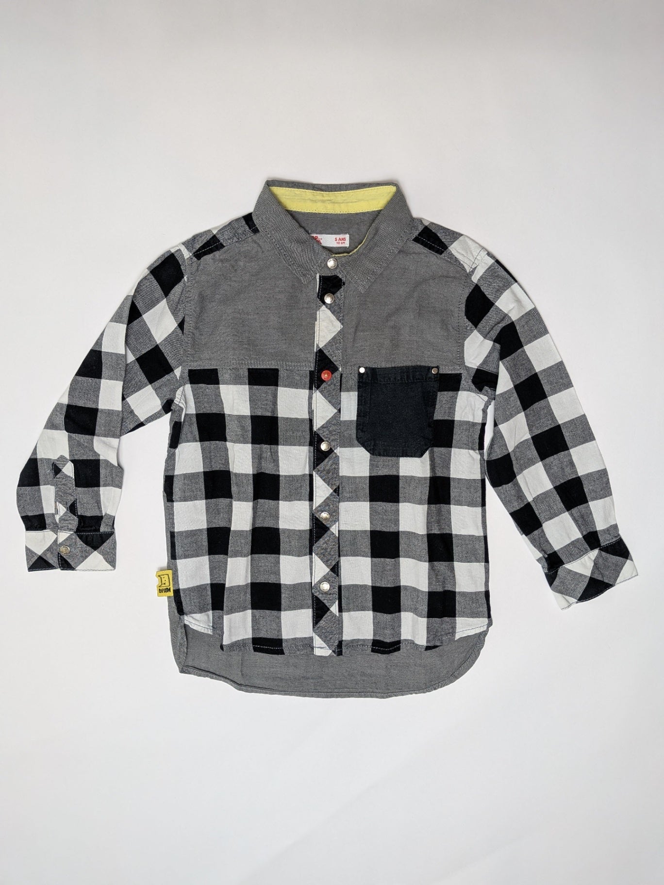 Du Pareil au Même Shirt 5 Gray, Black, White