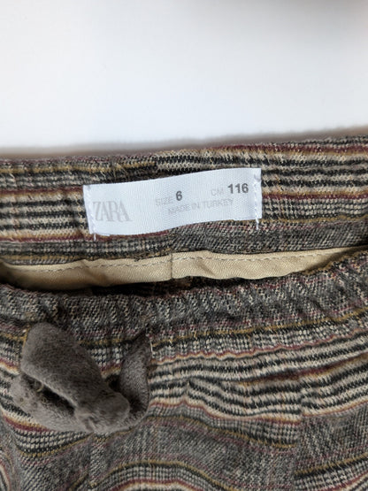 Zara Pants 6 Multicolor (brown, beige, black, red)