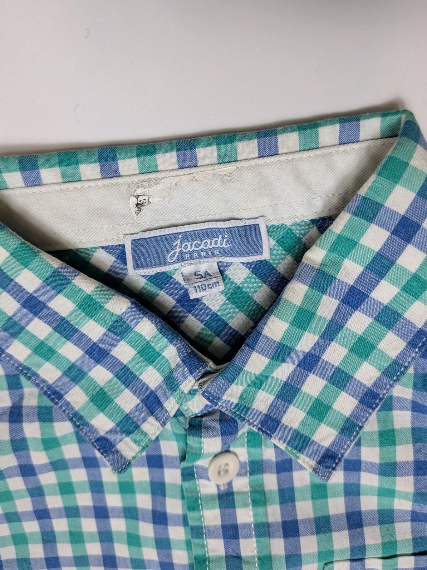 Jacadi Shirt 5 Green and Blue