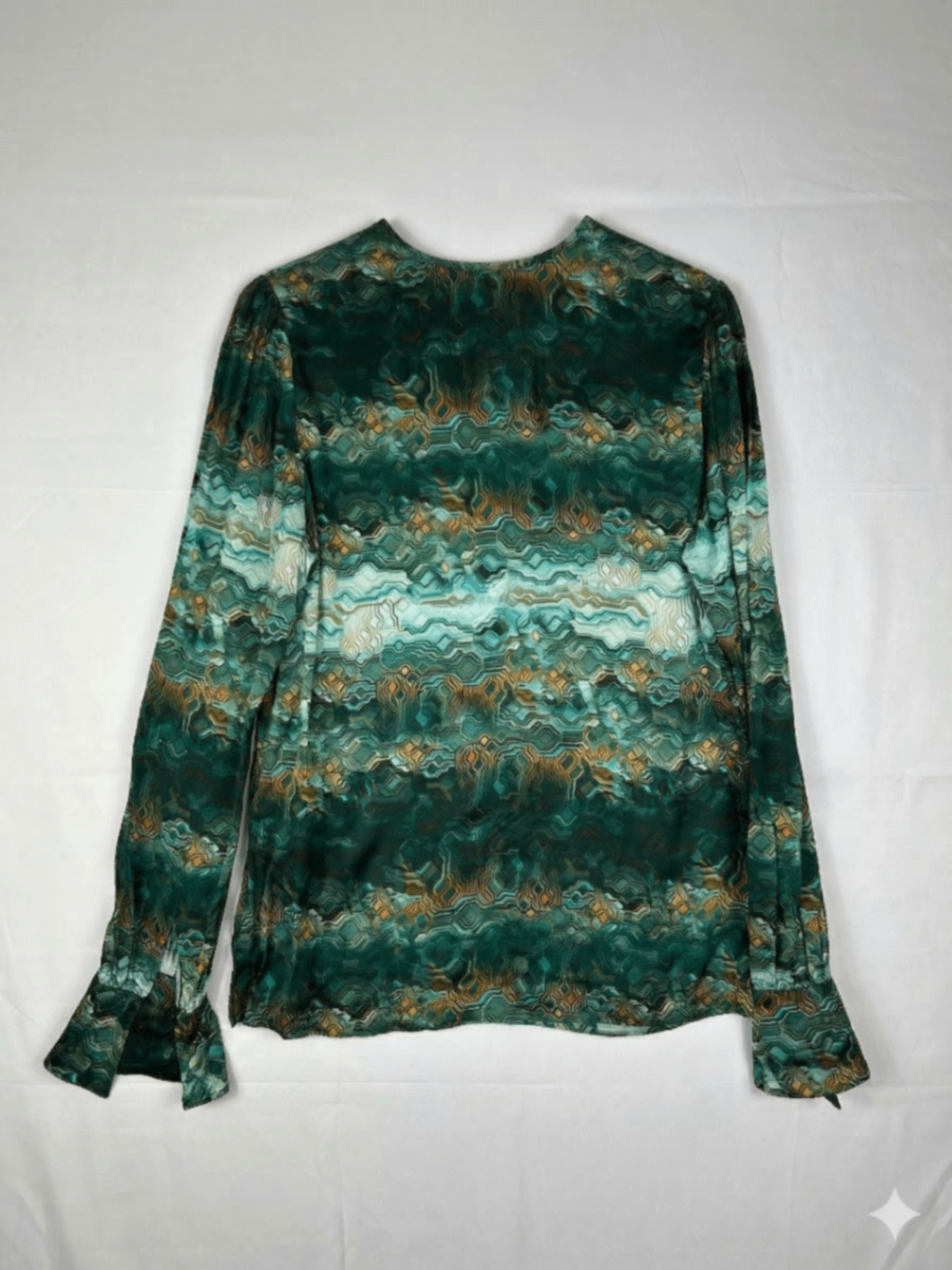 Claudia Sträter Blouse Multicolor (blue, teal, beige, black, and orange)