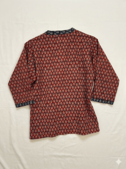 Calypso Shirt 1 Red and Navy Blue