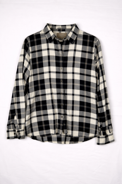 Banana Republic Shirt S Black, White, Gray