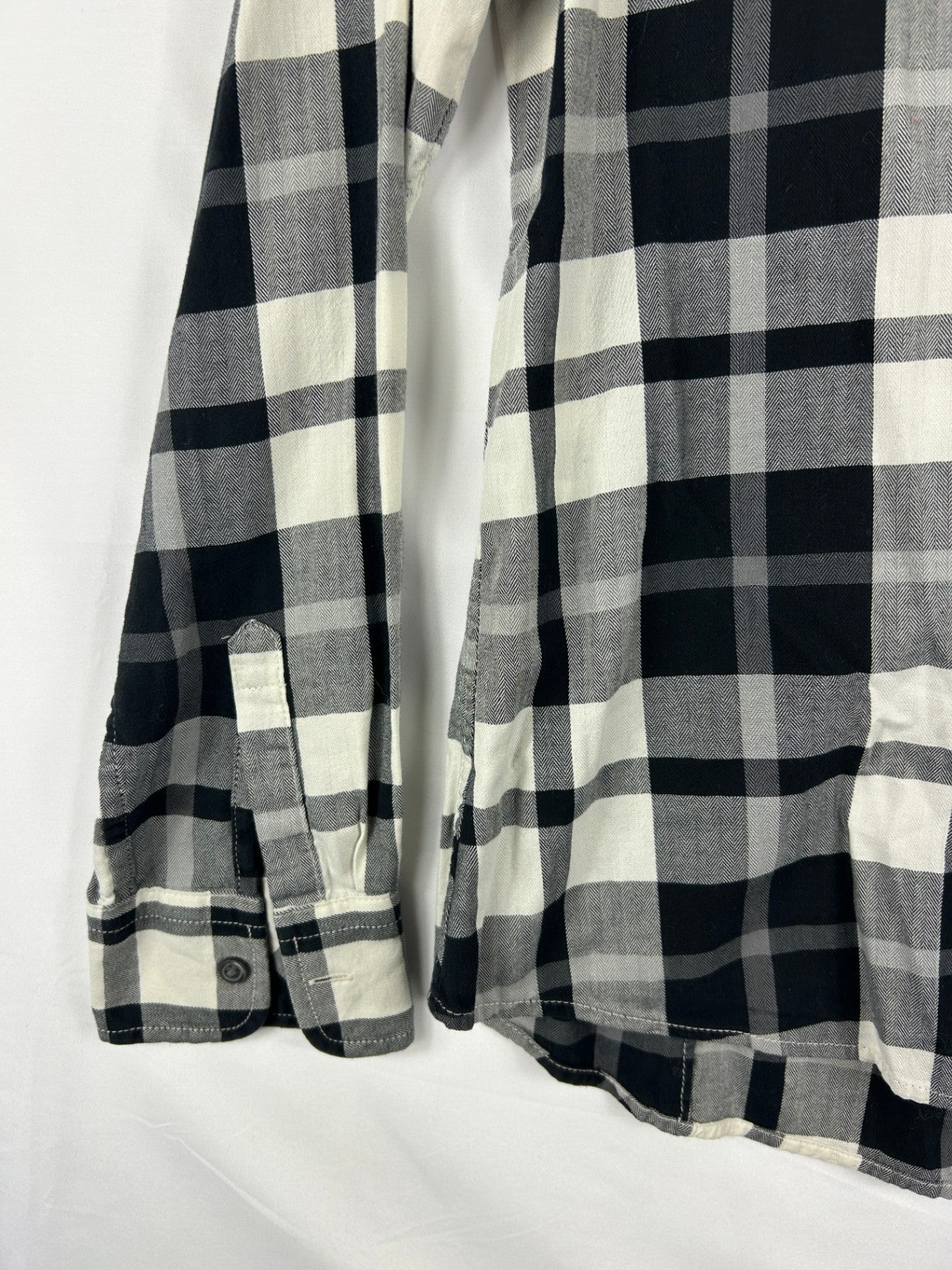 Banana Republic Shirt S Black, White, Gray