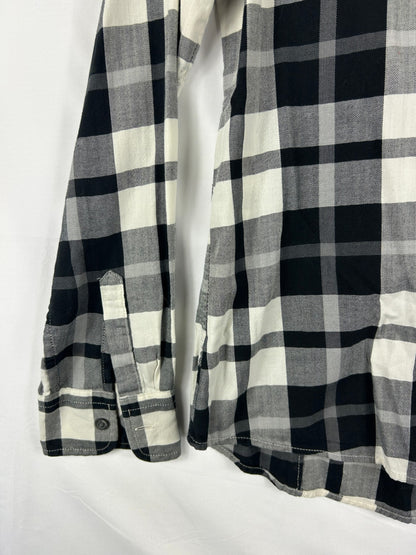 Banana Republic Shirt S Black, White, Gray