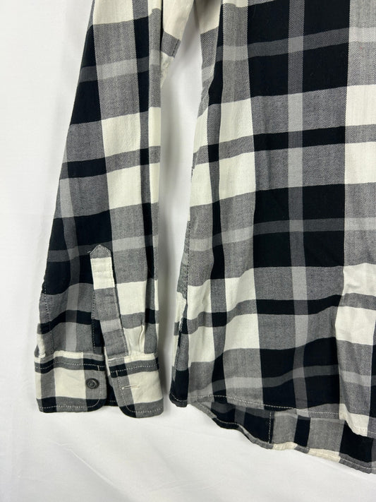Banana Republic Shirt S Black, White, Gray