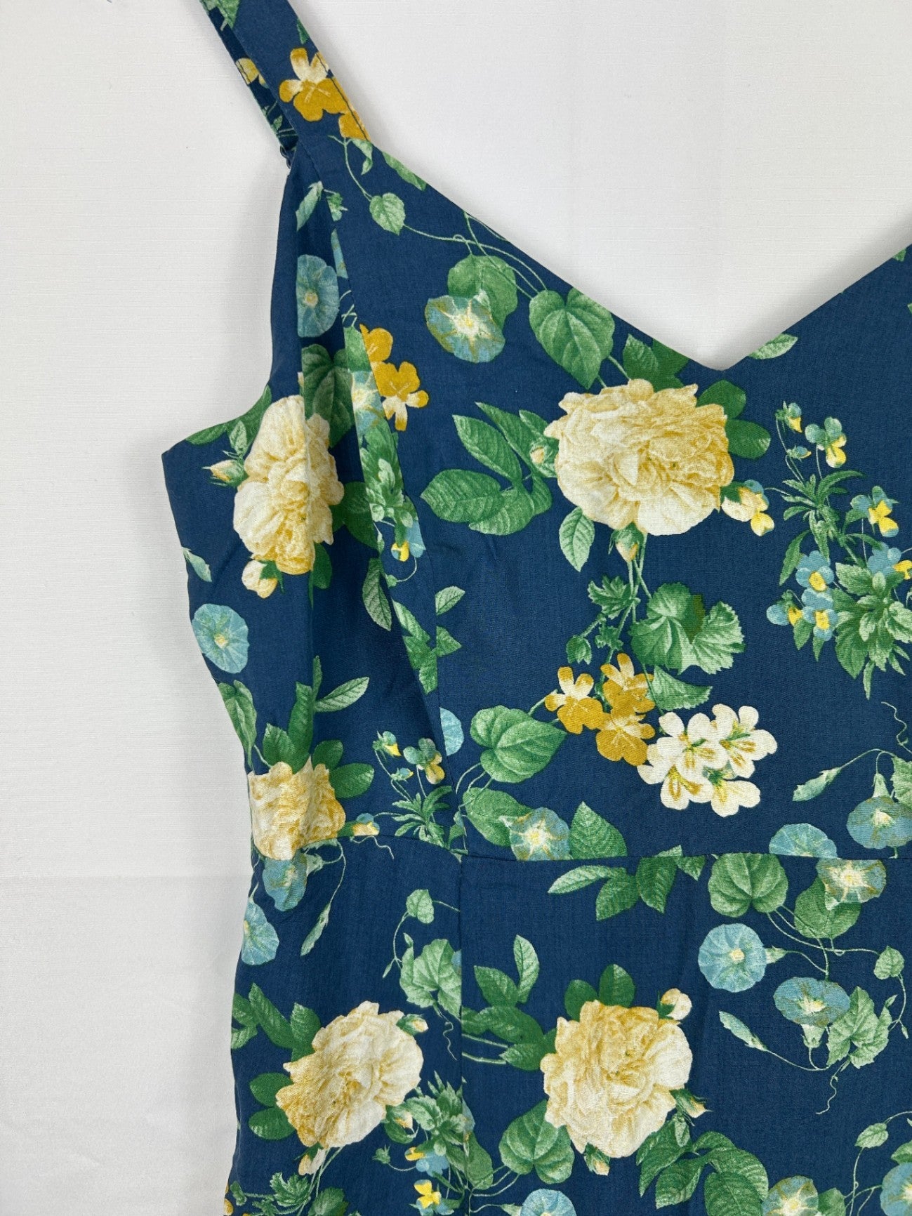 Old Navy Dress S Dark Blue with Floral Pattern