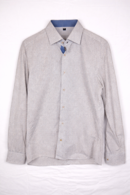Eterna Shirt 42 White with black and red dots