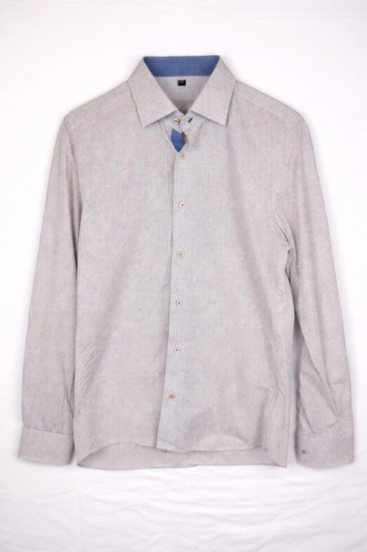 Eterna Shirt 42 White with black and red dots