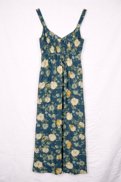 Old Navy Dress S Dark Blue with Floral Pattern