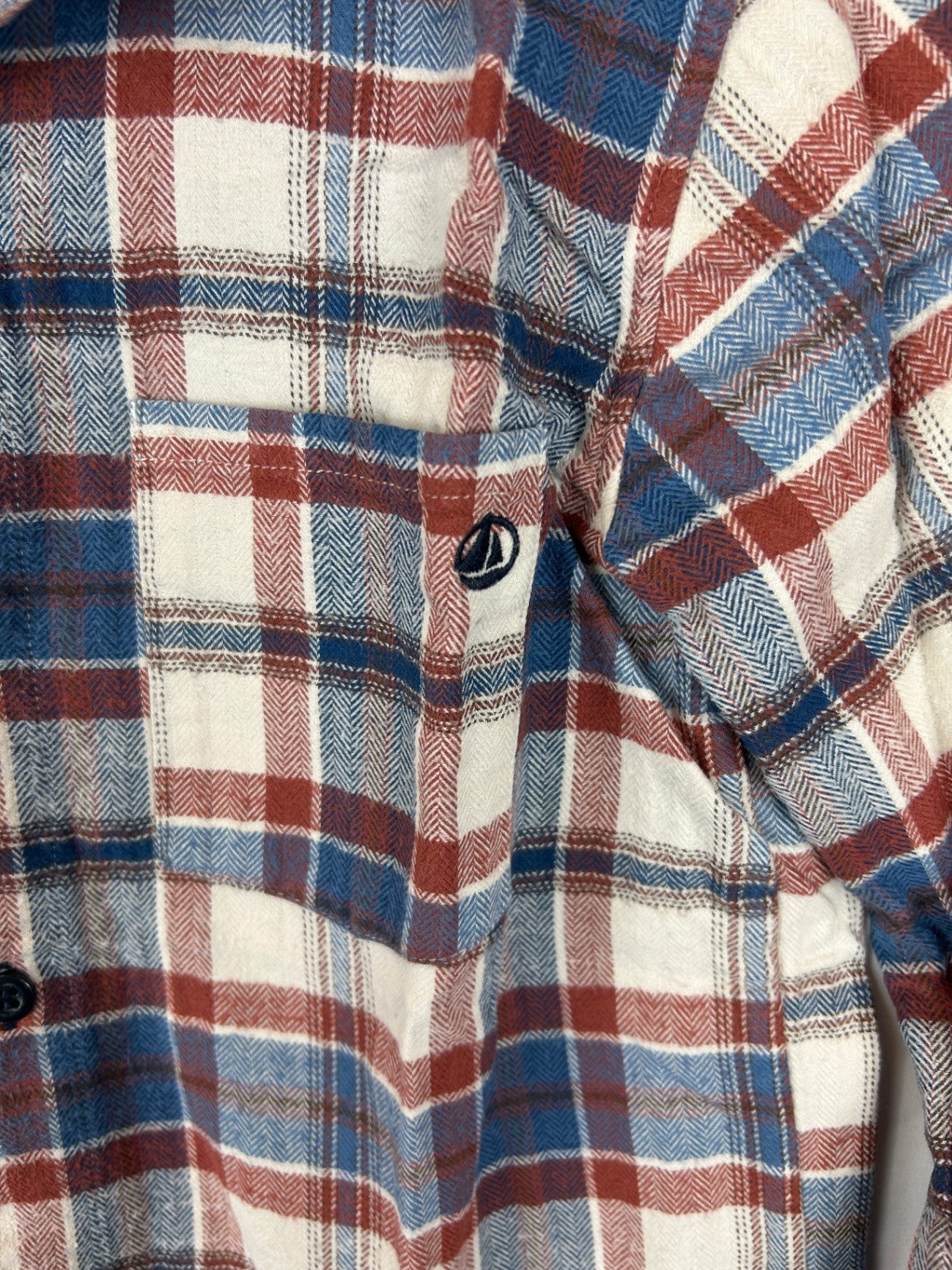 Petit Bateau Shirt 140 Red, Blue, White