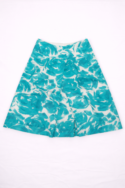 L.K. Bennett Skirt 36 Turquoise and beige