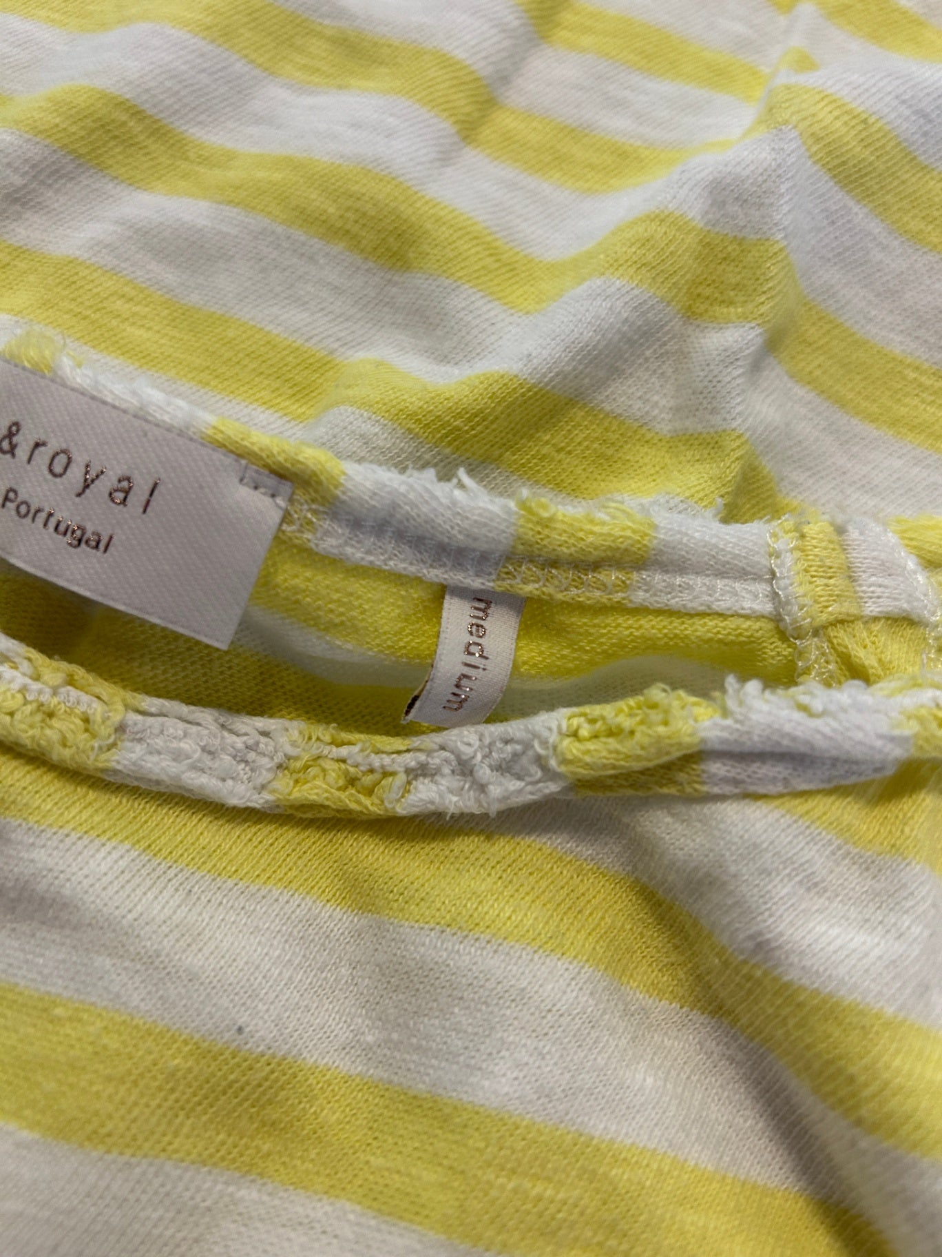Rich & Royal Tank Top M - Medium Yellow and White