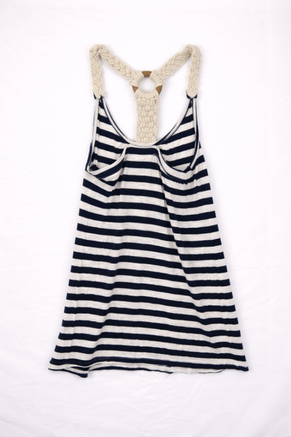 Havana Shirt M - Medium Navy Blue and White