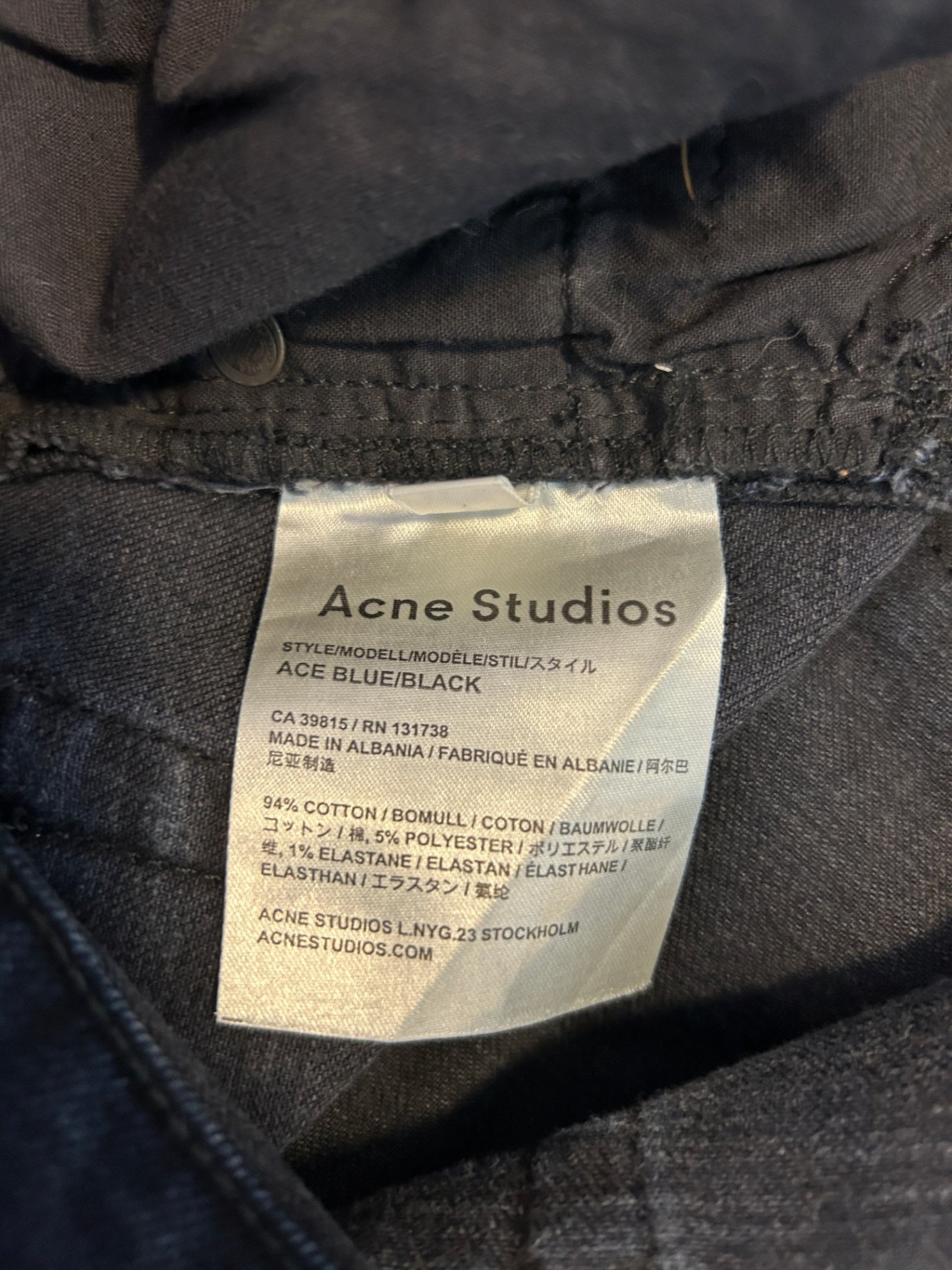 Acne Studios Jeans 34/30 Dark Blue
