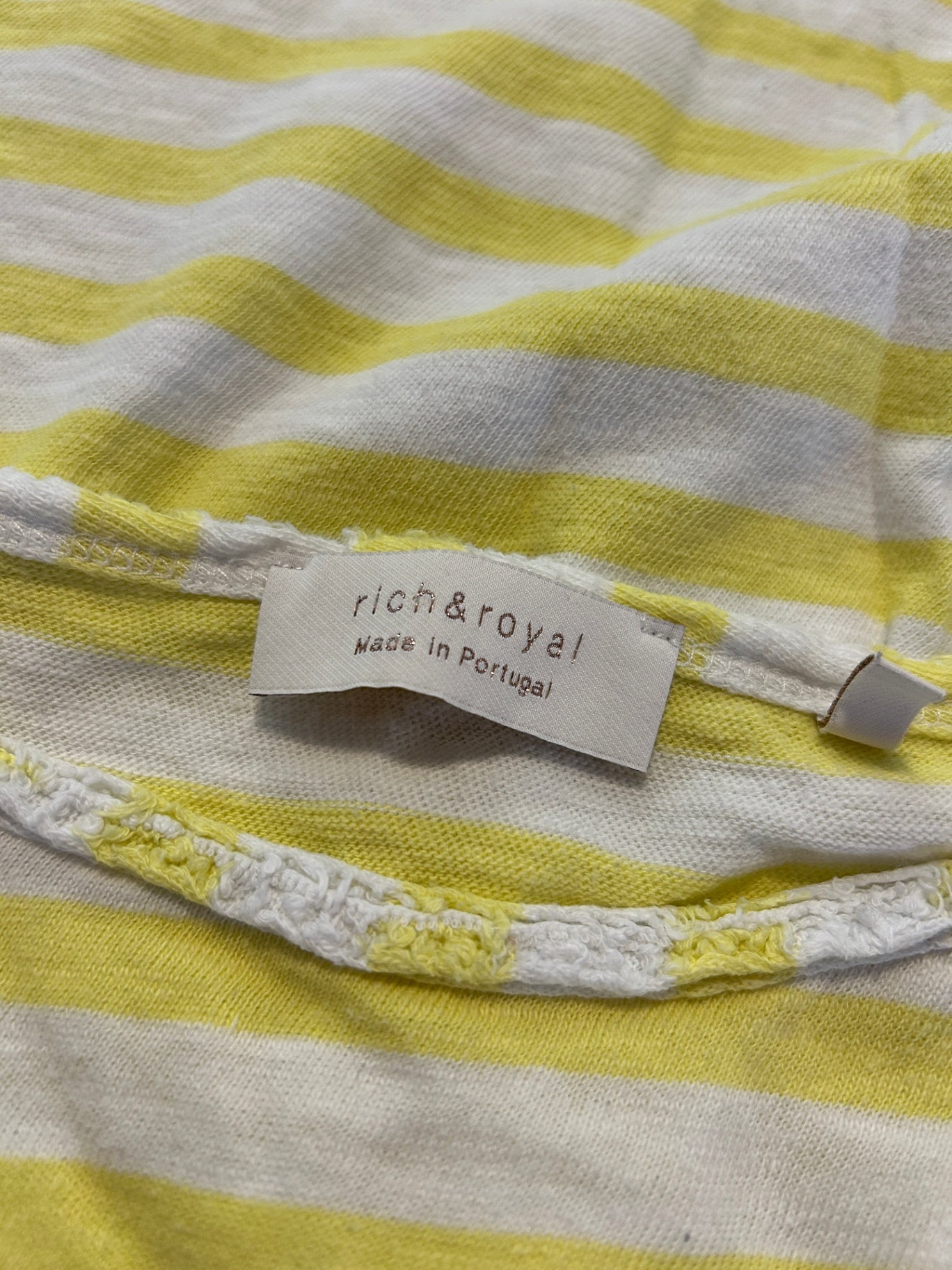 Rich & Royal Tank Top M - Medium Yellow and White