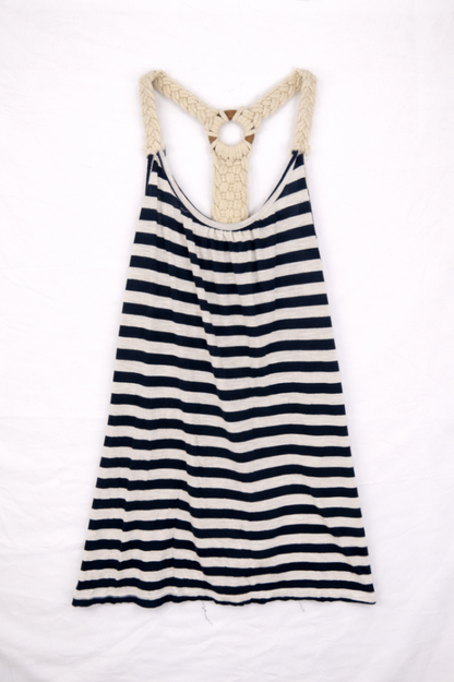 Havana Shirt M - Medium Navy Blue and White