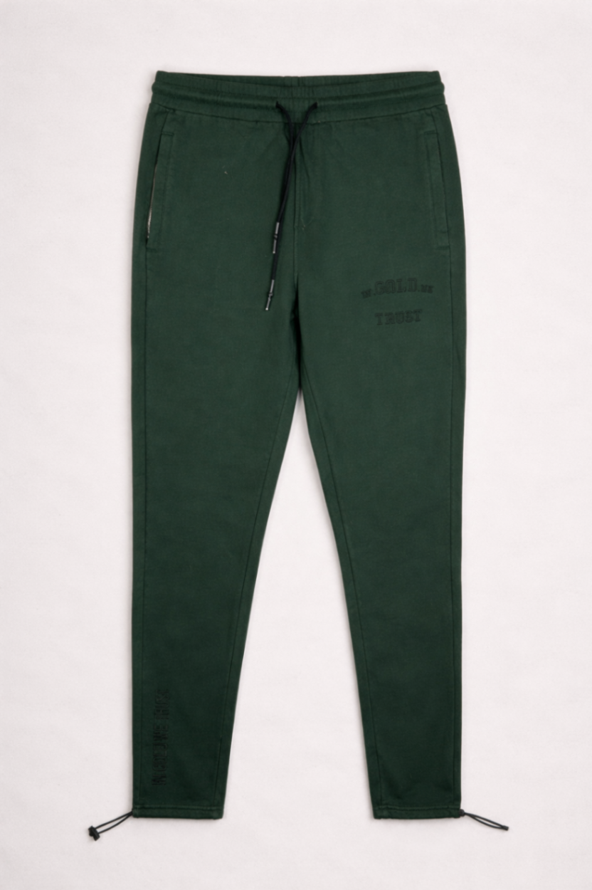 In Gold We Trust Sweatpants M - Medium Dark Green