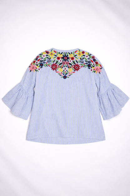 Zara Basic Jacket S Light blue and white