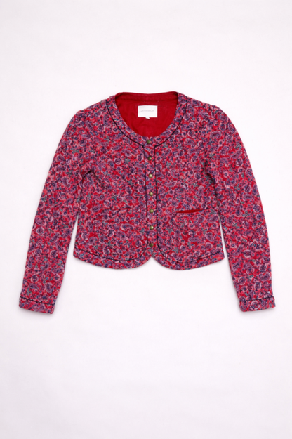 JODPHUR Blazer 38 Red with multicolor paisley pattern