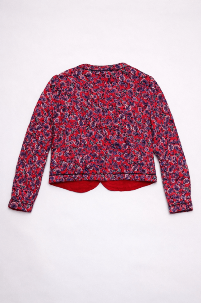 JODPHUR Blazer 38 Red with multicolor paisley pattern