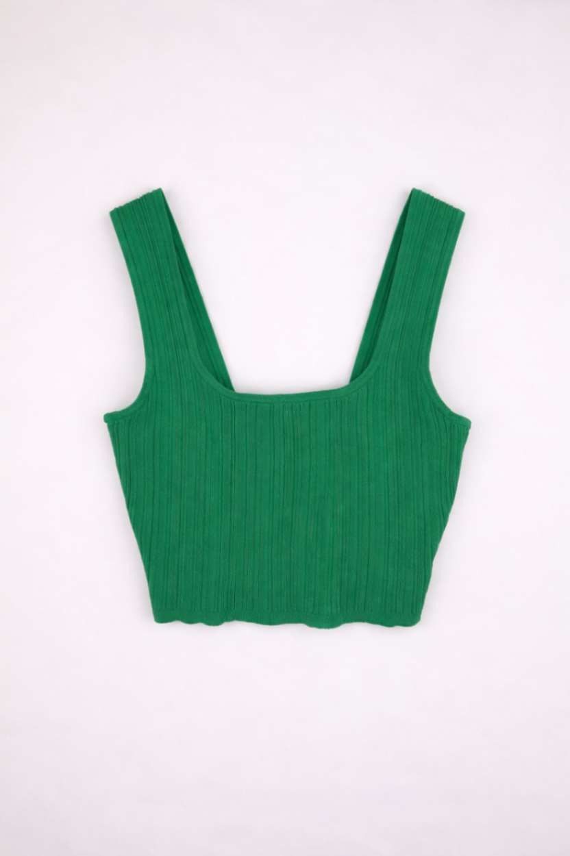 H&M Camisole S Green